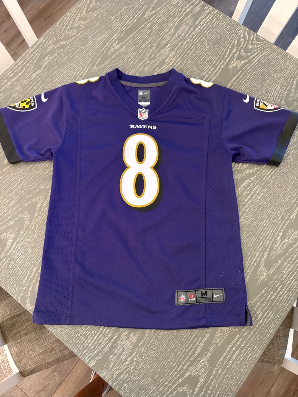 Nike Youth Baltimore Ravens Purple #8 Football Jersey